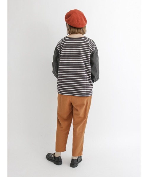 Samansa Mos2(サマンサ モスモス)の「バルーンスリーブ切替カットソー(Tシャツ/カットソー・レディース・ブラック/ネイビー/オフホワイト/チャコール・フリ-)」の14枚目の写真
