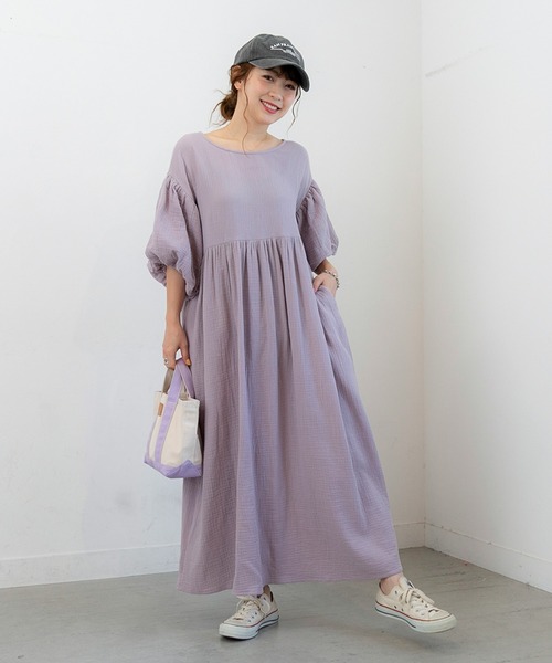 最終値下げです！hue day to evening ワンピース hue day to evening 袖バルーンワンピース S 【公式通販】