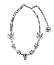 SAD REBORN DOLLS | ストリートファッション SAD REBORN DOLLS XU サッド リボーン ドルズ エックスユー SKULL RHINESTONE NECKLACE スカル ラインストーン ネックレス(ネックレス)