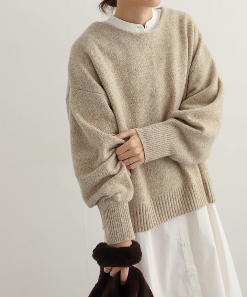 URBAN RESEARCH DOORS（アーバンリサーチドアーズ）の「ハミルトンウールボートネックプルオーバー（ニット/セーター・レディース・ベージュ系その他/グリーン/ロイヤルブルー・MEDIUM）」の6枚目の写真