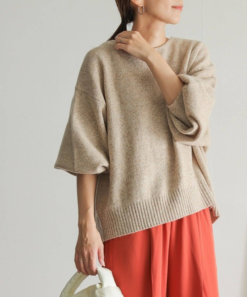 URBAN RESEARCH DOORS（アーバンリサーチドアーズ）の「ハミルトンウールボートネックプルオーバー（ニット/セーター・レディース・ベージュ系その他/グリーン/ロイヤルブルー・MEDIUM）」の15枚目の写真