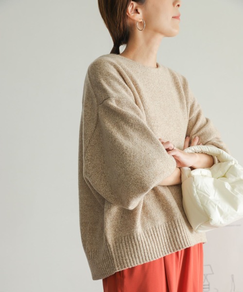 URBAN RESEARCH DOORS（アーバンリサーチドアーズ）の「ハミルトンウールボートネックプルオーバー（ニット/セーター・レディース・ベージュ系その他/グリーン/ロイヤルブルー・MEDIUM）」の19枚目の写真