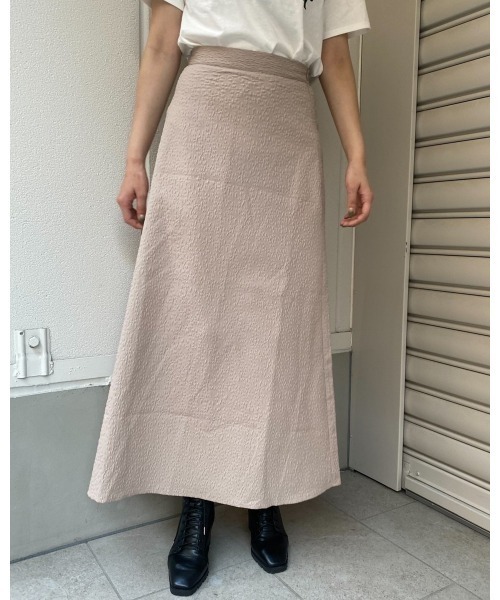 LiSeek（リシーク）の「【LiSeeK】花柄エンボススカート（スカート・レディース・ブラック/ベージュ/カーキ・FREE）」の10枚目の写真