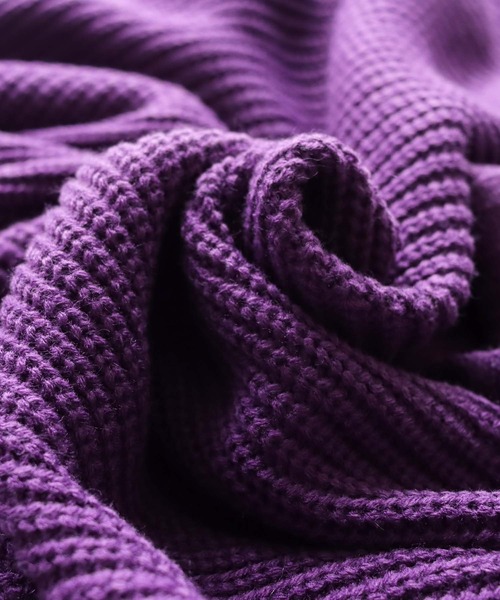 cheriella（シェリエラ）の「【cheriella】WEB限定配色片畦ワイドスリーブプルオーバー WEB LIMITED CONTRAST RIB WIDE SLEEVE PULLOVER（ニット/セーター・レディース・ブラック/パープル/アイボリー/チャコールグレー・M）」の7枚目の写真