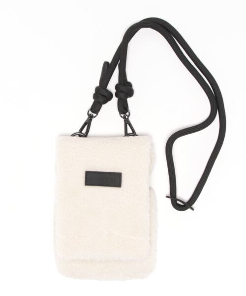 HUNTER（ハンター）の「WANDERER SHERPA PHONE POUCH（ボディバッグ/ウエストポーチ・レディース・ブラック/オフホワイト・ONE SIZE）」の2枚目の写真