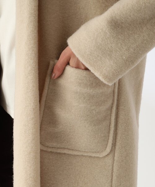 THE SHOP TK （ザ ショップ ティーケー ）の「◆【洗える/軽量】スライバーショールカラーコート（チェスターコート・レディース・ライトベージュ/ライトブルー/ネイビー・12/14/13）」の14枚目の写真