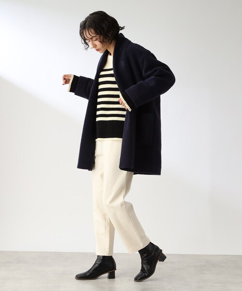 THE SHOP TK （ザ ショップ ティーケー ）の「◆【洗える/軽量】スライバーショールカラーコート（チェスターコート・レディース・ライトベージュ/ライトブルー/ネイビー・12/14/13）」の22枚目の写真