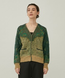 トップス TOGA PULLA / mohair knit cardigan TOGA PULLA(トーガプルラ)】モヘアジャガードニットカーディガン