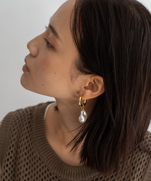 VitaFelice（ヴィータフェリーチェ）の「パールモチーフピアス（ピアス（両耳用）・レディース・ゴールド・FREE）」の6枚目の写真