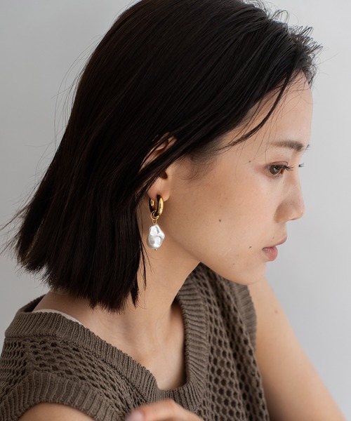 VitaFelice（ヴィータフェリーチェ）の「パールモチーフピアス（ピアス（両耳用）・レディース・ゴールド・FREE）」の9枚目の写真