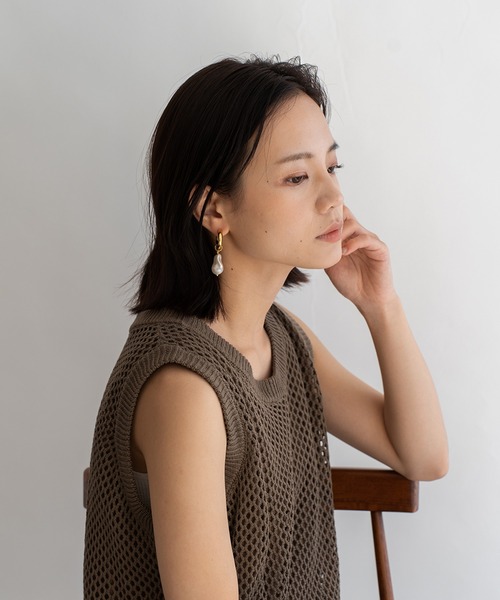 VitaFelice（ヴィータフェリーチェ）の「パールモチーフピアス（ピアス（両耳用）・レディース・ゴールド・FREE）」の7枚目の写真