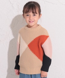 カラーブロックセーター(80～140cm)