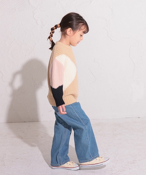 Ocean&Ground（オーシャン&グラウンド）の「カラーブロックセーター(80～140cm)（ニット/セーター・キッズ・グレー/ベージュ・80/90/100/110/120/130/140）」の12枚目の写真