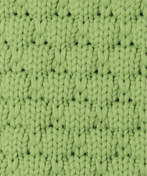 VENCEEXCHANGE（ヴァンスエクスチェンジ）の「ポコポコニットプルオーバー/ボリュームスリーブ/ショート丈/ポップコーンニット／カラーニット（ニット/セーター・レディース・オフホワイト/ライム/ブラック・FREE）」の4枚目の写真