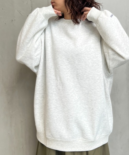 y/m by misato（イムバイミサト）の「刺繍ミドル丈スウェットトップス（スウェット・レディース・ブラック/ライトグレー・FREE）」の18枚目の写真