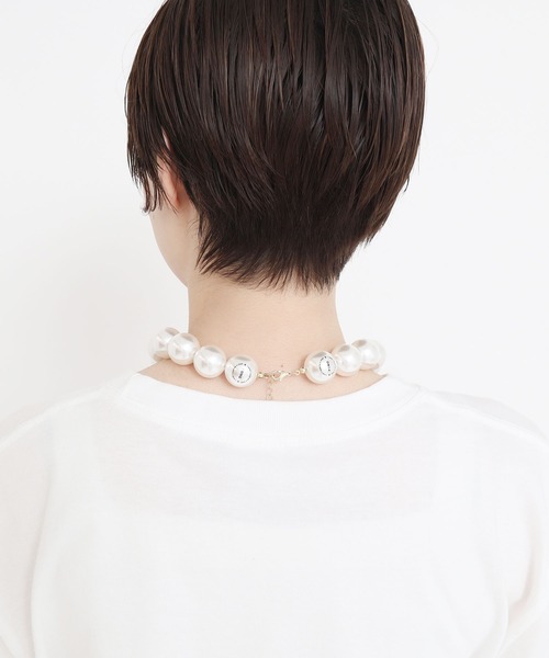 I am I in fact...（アイアムアイインファクト）の「PING PONG　pearl　ネックレス（ネックレス・レディース・ホワイト・FREE）」の4枚目の写真