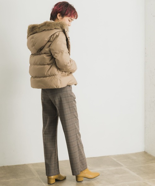 URBAN RESEARCH(アーバンリサーチ)の「裏起毛チェックワイドパンツ(その他パンツ・レディース・グレー系その他/ブラウン系その他・36/38)」の9枚目の写真