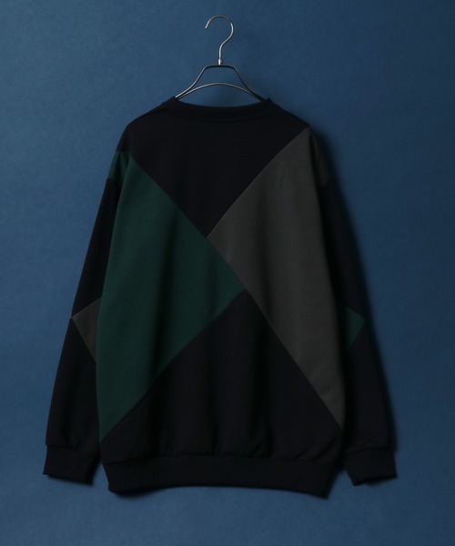 ANPAS（アンパス）の「Ponte Color Switching Design Oversized Sweatshirt/ポンチ 切り替え オーバーサイズ トレーナー（スウェット・メンズ・ホワイト系その他/ブラック系その他・M/L）」の7枚目の写真