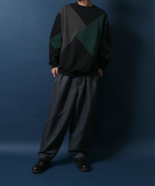 ANPAS（アンパス）の「Ponte Color Switching Design Oversized Sweatshirt/ポンチ 切り替え オーバーサイズ トレーナー（スウェット・メンズ・ホワイト系その他/ブラック系その他・M/L）」の17枚目の写真