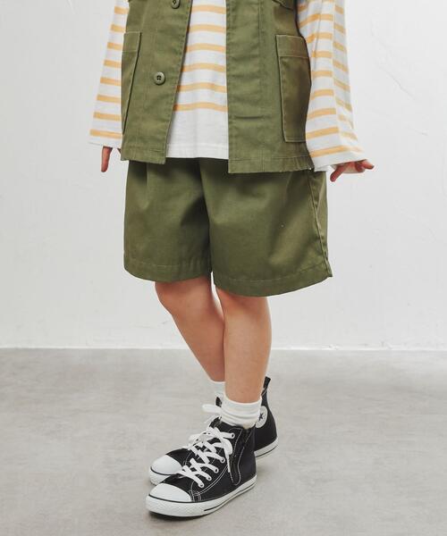 coen（コーエン）の「2タックチノショーツ（チノパンツ・キッズ・オリーブ/ベージュ・110/140/120/130/100/150）」の19枚目の写真