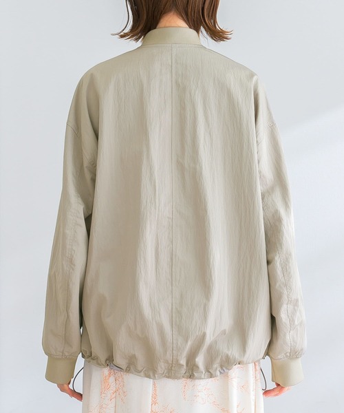 24SS アーバンリサーチロッソ 撥水UVコクーンMA-1ブルゾン グレージュ URBAN RESEARCH ROSSO WOMEN（アーバンリサーチ ロッソ）の「撥