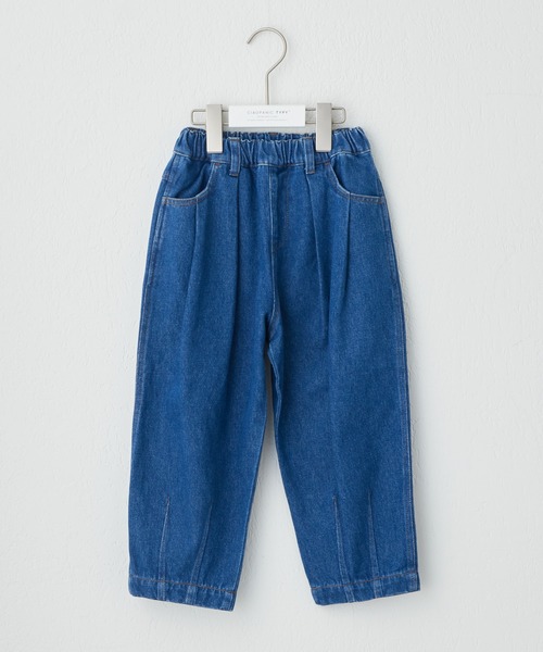 CIAOPANIC TYPY（チャオパニックティピー）の「【KIDS】【TYPY DENIM】甘織デニムタックボリュームパンツ（デニムパンツ・キッズ・ブルー/アイボリー・S/M/L/XL/XXL）」の6枚目の写真