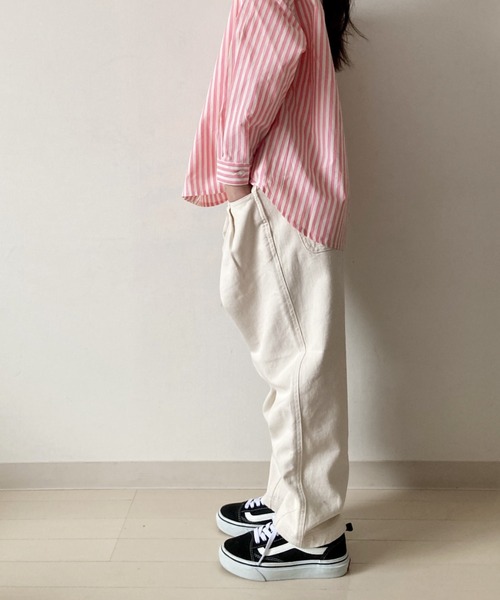 CIAOPANIC TYPY（チャオパニックティピー）の「【KIDS】【TYPY DENIM】甘織デニムタックボリュームパンツ（デニムパンツ・キッズ・ブルー/アイボリー・S/M/L/XL/XXL）」の13枚目の写真