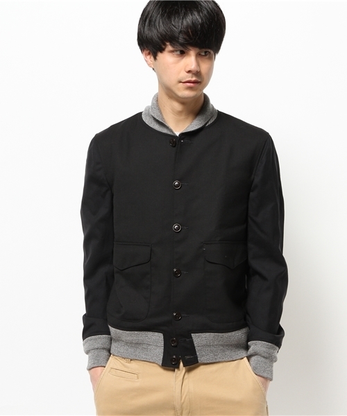OUTLET(アウトレット)の「【BLOOM&BRANCH】トロピカルウールBZM(ブルゾン・メンズ・グレー/ネイビー・MEDIUM/LARGE/SMALL)」の1枚目の写真