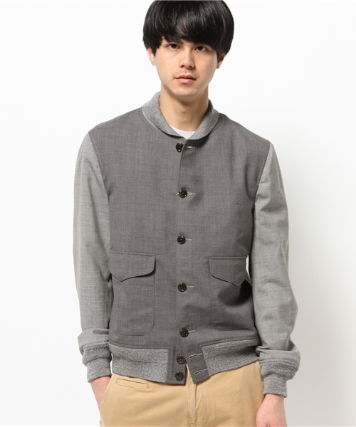 OUTLET(アウトレット)の「【BLOOM&BRANCH】トロピカルウールBZM(ブルゾン・メンズ・グレー/ネイビー・MEDIUM/LARGE/SMALL)」の2枚目の写真