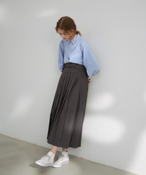 idem（イデム）の「color scheme short shirt/配色ショート丈シャツ（シャツ/ブラウス・レディース・パープル/ホワイト/ブルー・FREE）」の16枚目の写真