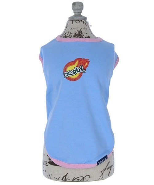 X-girl（エックスガール）の「X-girl/ファイヤーボールタンク（ペットウェア・レディース・ブラック/ブルー・M/XS/S/L/2L/3L/3S/3M）」の12枚目の写真