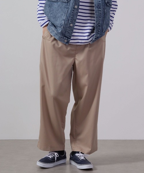 FUNALIVE（ファンアライブ）の「ワイドカラー ストレッチ アンクルパンツ（スラックス・メンズ・サックスブルー/ブラック/ベージュ/モカ/グリーン/ホワイト・M/XL/L）」の5枚目の写真