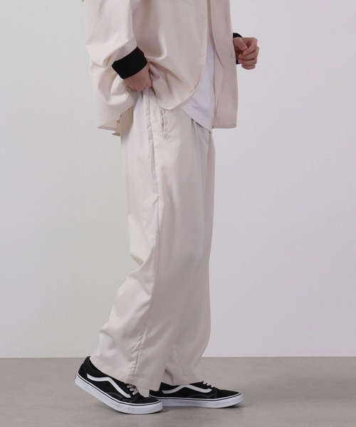 FUNALIVE（ファンアライブ）の「ワイドカラー ストレッチ アンクルパンツ（スラックス・メンズ・サックスブルー/ブラック/ベージュ/モカ/グリーン/ホワイト・M/XL/L）」の2枚目の写真