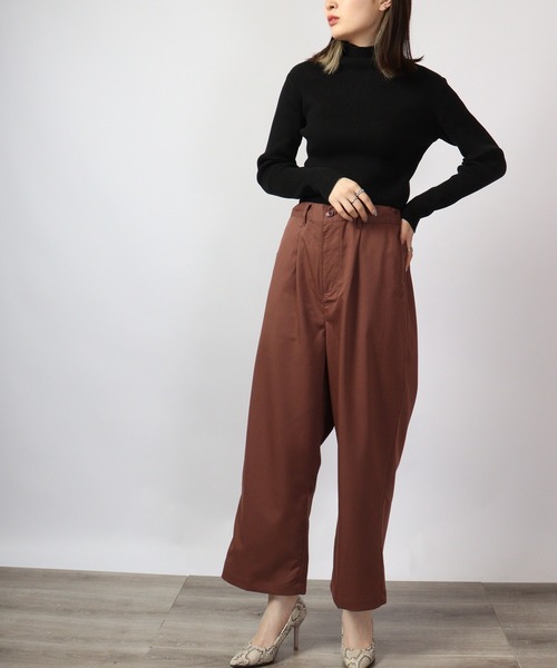 FUNALIVE（ファンアライブ）の「ワイドカラー ストレッチ アンクルパンツ（スラックス・メンズ・サックスブルー/ブラック/ベージュ/モカ/グリーン/ホワイト・M/XL/L）」の16枚目の写真