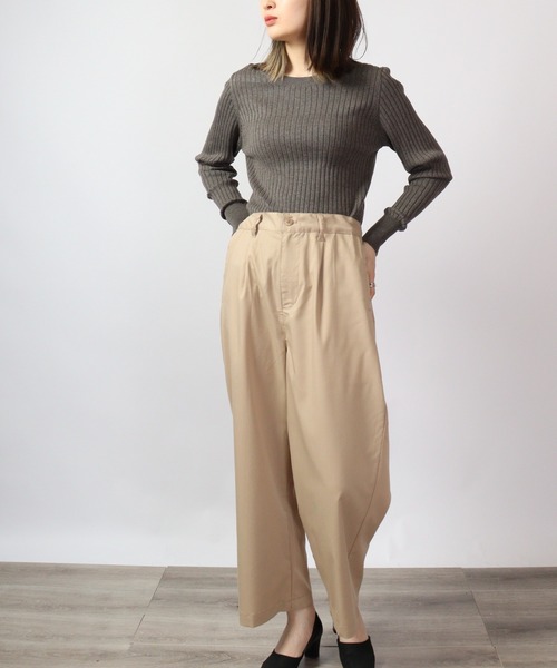 FUNALIVE（ファンアライブ）の「ワイドカラー ストレッチ アンクルパンツ（スラックス・メンズ・サックスブルー/ブラック/ベージュ/モカ/グリーン/ホワイト・M/XL/L）」の20枚目の写真