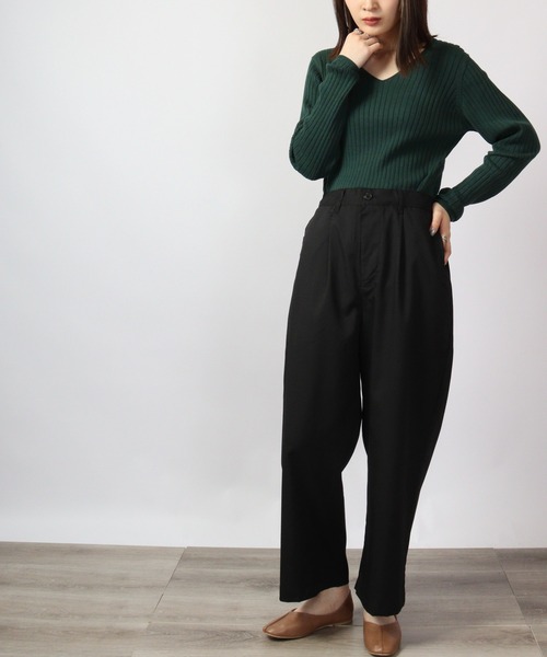 FUNALIVE（ファンアライブ）の「ワイドカラー ストレッチ アンクルパンツ（スラックス・メンズ・サックスブルー/ブラック/ベージュ/モカ/グリーン/ホワイト・M/XL/L）」の13枚目の写真