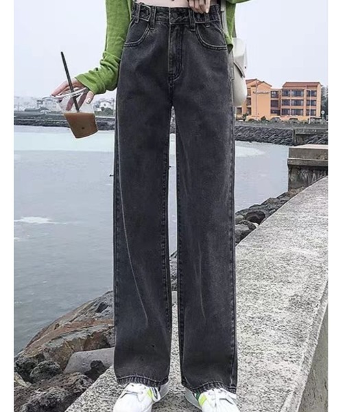 LAUTRE COTE(ロウトレコウト)の「ゆったりハイウエストデニムストレートパンツ(デニムパンツ・レディース・ブラック/インディゴブルー・SMALL/MEDIUM/LARGE/X-LARGE)」の3枚目の写真