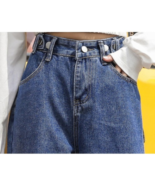 LAUTRE COTE(ロウトレコウト)の「ゆったりハイウエストデニムストレートパンツ(デニムパンツ・レディース・ブラック/インディゴブルー・SMALL/MEDIUM/LARGE/X-LARGE)」の7枚目の写真