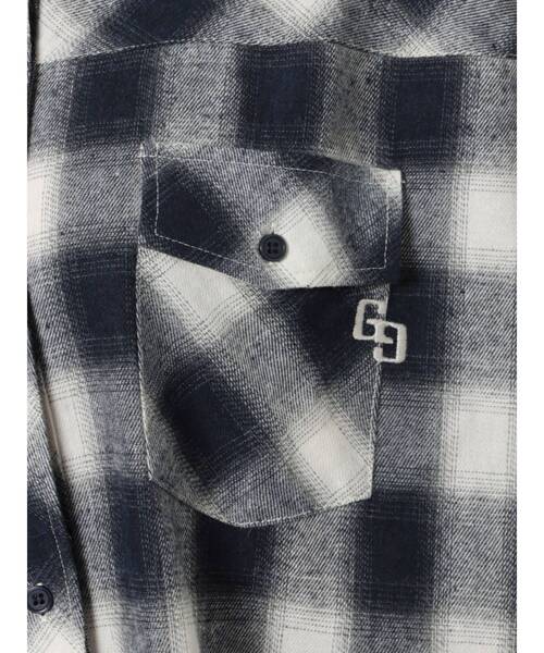 GYDA（ジェイダ）の「ombre check SH（シャツ/ブラウス・レディース・グレー/ネイビー・FREE）」の10枚目の写真