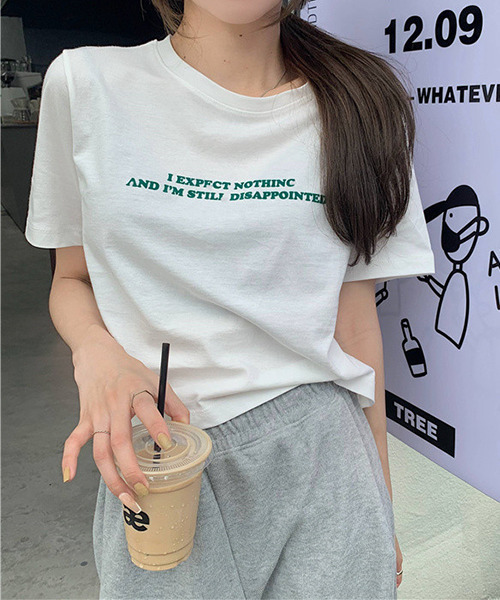 c.u.l（シーユーエル）の「ロゴプリント クロップド丈Tシャツ culw411（Tシャツ/カットソー・レディース・グレー/ホワイト・L/M/XL）」の9枚目の写真