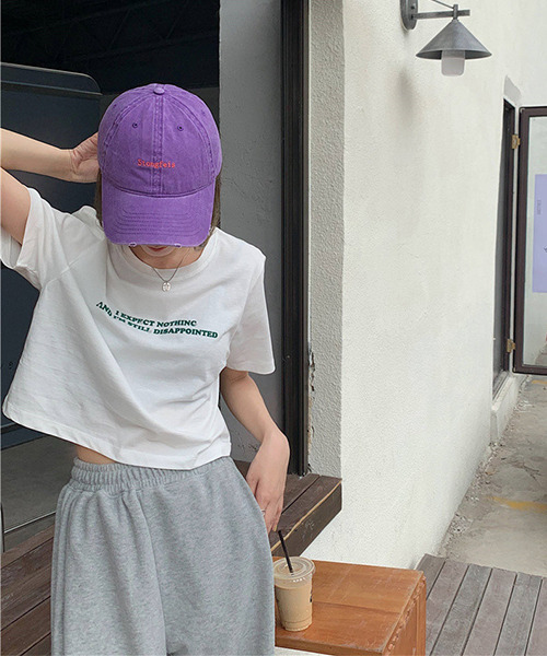 c.u.l（シーユーエル）の「ロゴプリント クロップド丈Tシャツ culw411（Tシャツ/カットソー・レディース・グレー/ホワイト・L/M/XL）」の12枚目の写真