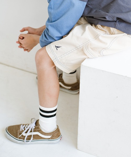 NAUTICA（ノーティカ）の「【NAUTICA/ノーティカ】ペインターハーフパンツ（その他パンツ・キッズ・ネイビー/キャメル/カーキ/アイボリー・L/XL/M/XS/S）」の2枚目の写真