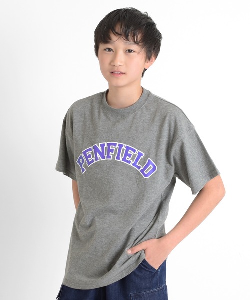 GLAZOS(グラソス)の「【Penfield】【接触冷感】アーチロゴプリント半袖Tシャツ(Tシャツ/カットソー・キッズ・ホワイト/グレー/オレンジ・170cm/140cm/150cm/160cm)」の2枚目の写真