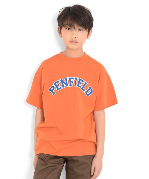 GLAZOS(グラソス)の「【Penfield】【接触冷感】アーチロゴプリント半袖Tシャツ(Tシャツ/カットソー・キッズ・ホワイト/グレー/オレンジ・170cm/140cm/150cm/160cm)」の3枚目の写真