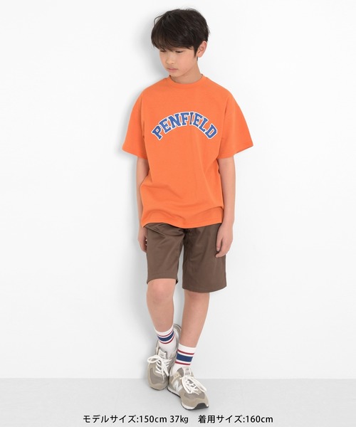 GLAZOS(グラソス)の「【Penfield】【接触冷感】アーチロゴプリント半袖Tシャツ(Tシャツ/カットソー・キッズ・ホワイト/グレー/オレンジ・170cm/140cm/150cm/160cm)」の4枚目の写真