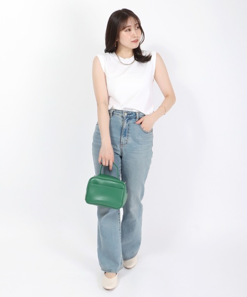 HANES(ヘインズ)の「Hanes(ヘインズ)Japan Fit for HER ノースリーブTシャツ レディース/2枚入りパックT(Tシャツ/カットソー・レディース・ホワイト×イエロー/ホワイト×ブラック/ホワイト×ピンク・M/L)」の6枚目の写真