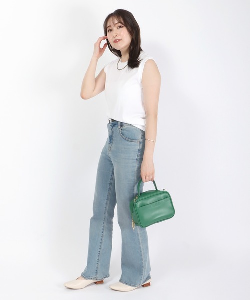 HANES(ヘインズ)の「Hanes(ヘインズ)Japan Fit for HER ノースリーブTシャツ レディース/2枚入りパックT(Tシャツ/カットソー・レディース・ホワイト×イエロー/ホワイト×ブラック/ホワイト×ピンク・M/L)」の7枚目の写真