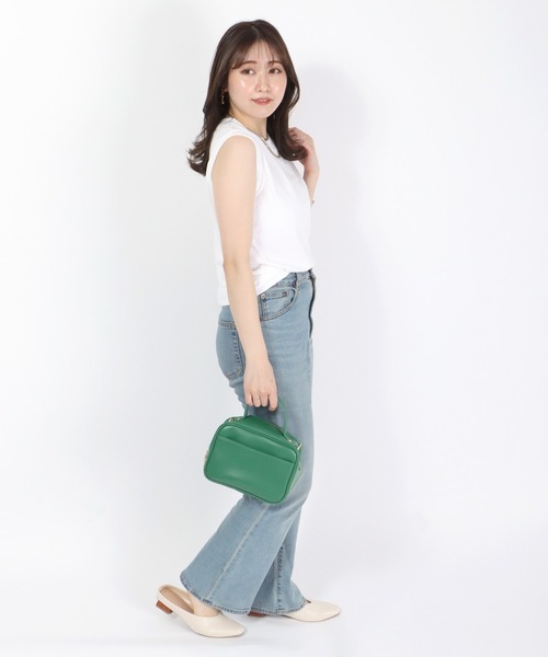 HANES(ヘインズ)の「Hanes(ヘインズ)Japan Fit for HER ノースリーブTシャツ レディース/2枚入りパックT(Tシャツ/カットソー・レディース・ホワイト×イエロー/ホワイト×ブラック/ホワイト×ピンク・M/L)」の8枚目の写真