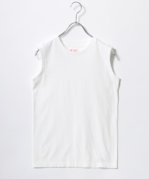 HANES(ヘインズ)の「Hanes(ヘインズ)Japan Fit for HER ノースリーブTシャツ レディース/2枚入りパックT(Tシャツ/カットソー・レディース・ホワイト×イエロー/ホワイト×ブラック/ホワイト×ピンク・M/L)」の21枚目の写真