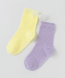 リボン/ジャガードソックス2P